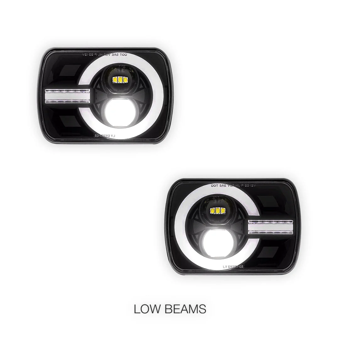 Nissan Navara D21 (1986 - 1997) LED Headlights Halo DRL  LH + RH - Image 4