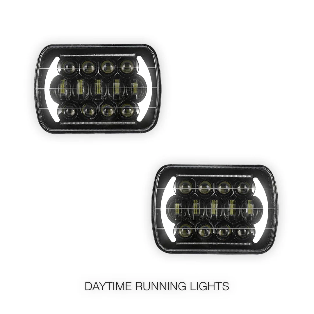 Nissan Navara D21 (1986 - 1997) LED Headlights Halo DRL  LH + RH - Image 8
