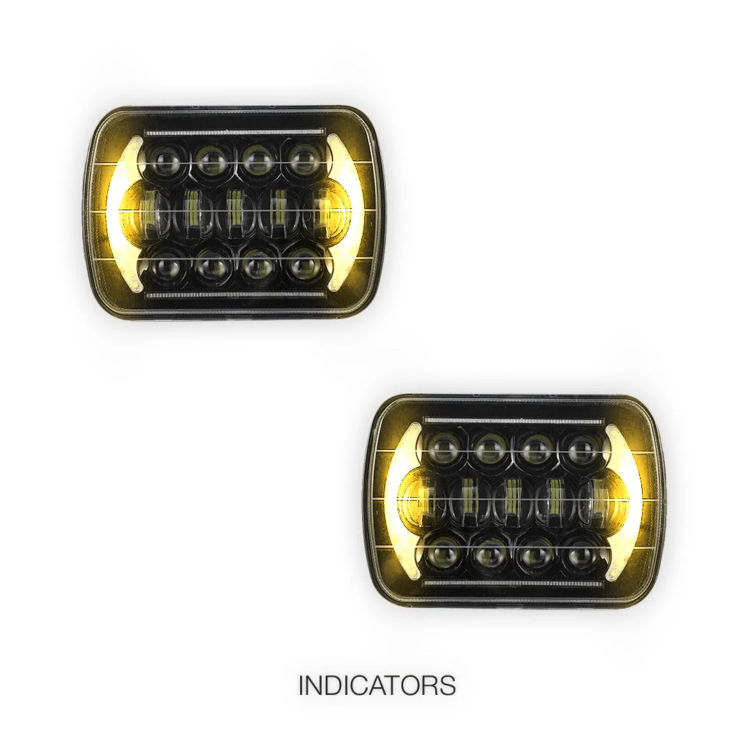 Nissan Navara D21 (1986 - 1997) LED Headlights Halo DRL  LH + RH - Image 9