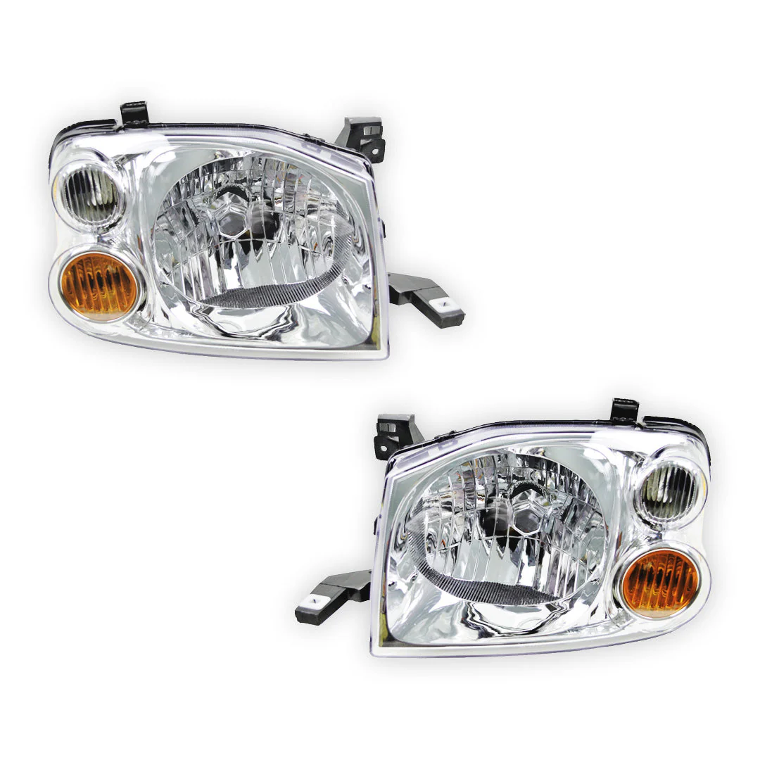 Nissan Navara D22 (2001 - 2015) Amber OEM Style Headlights LH + RH - Image 2