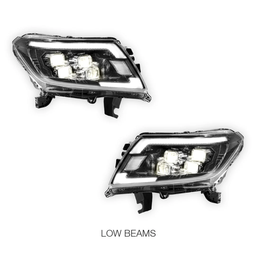Nissan Navara D23 (2015 - 2020) LED DRL Projector Headlights LH + RH - Image 4