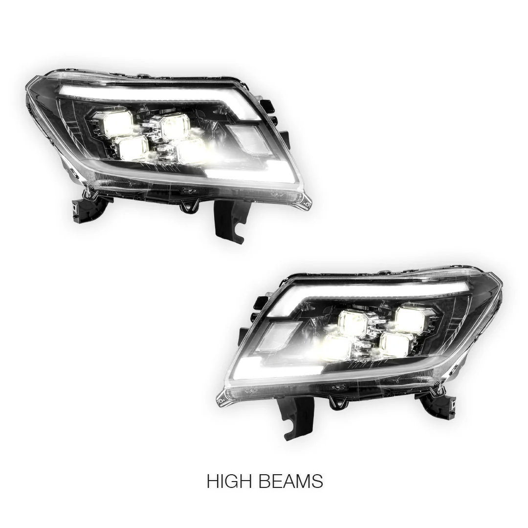 Nissan Navara D23 (2015 - 2020) LED DRL Projector Headlights LH + RH - Image 5