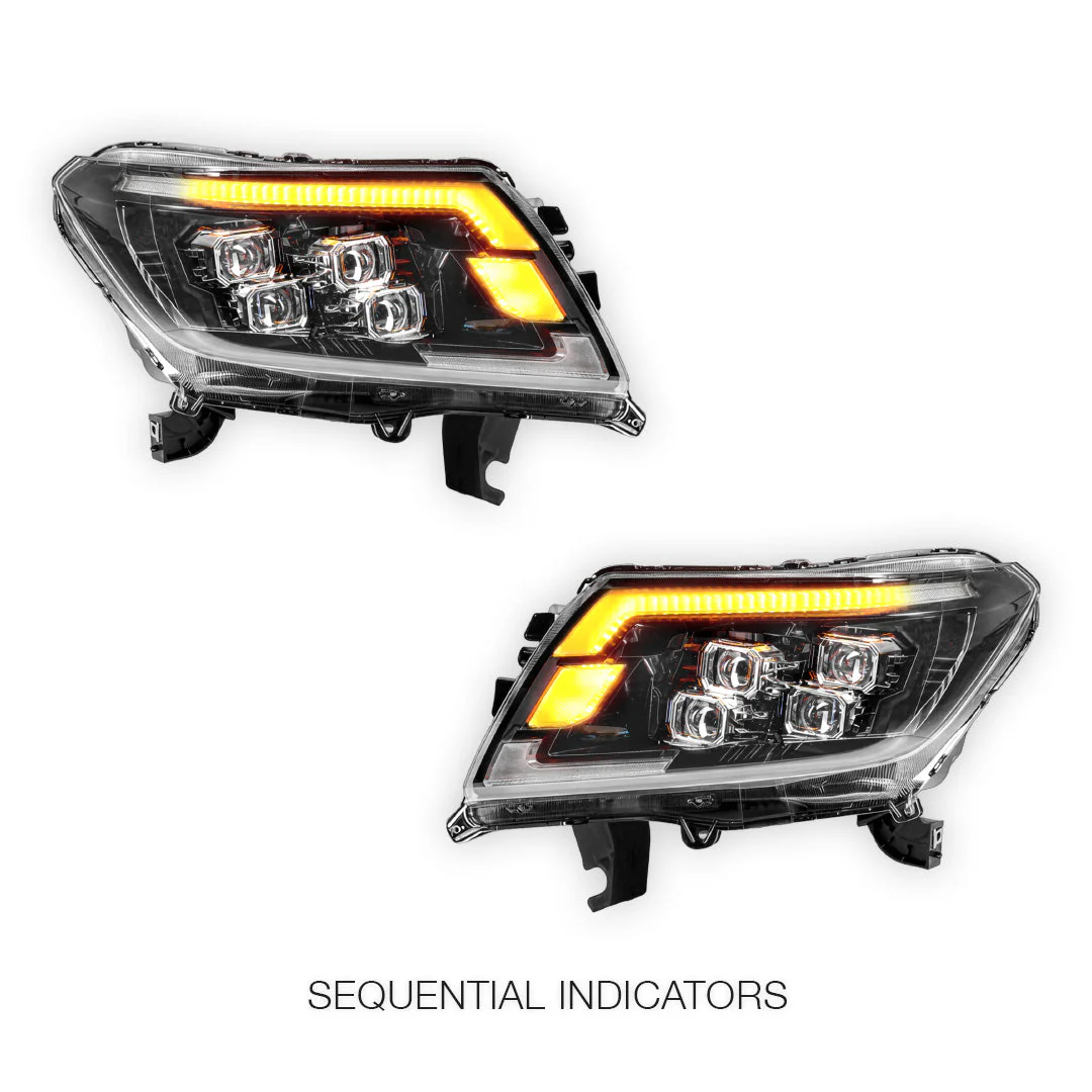Nissan Navara D23 (2015 - 2020) LED DRL Projector Headlights LH + RH - Image 9