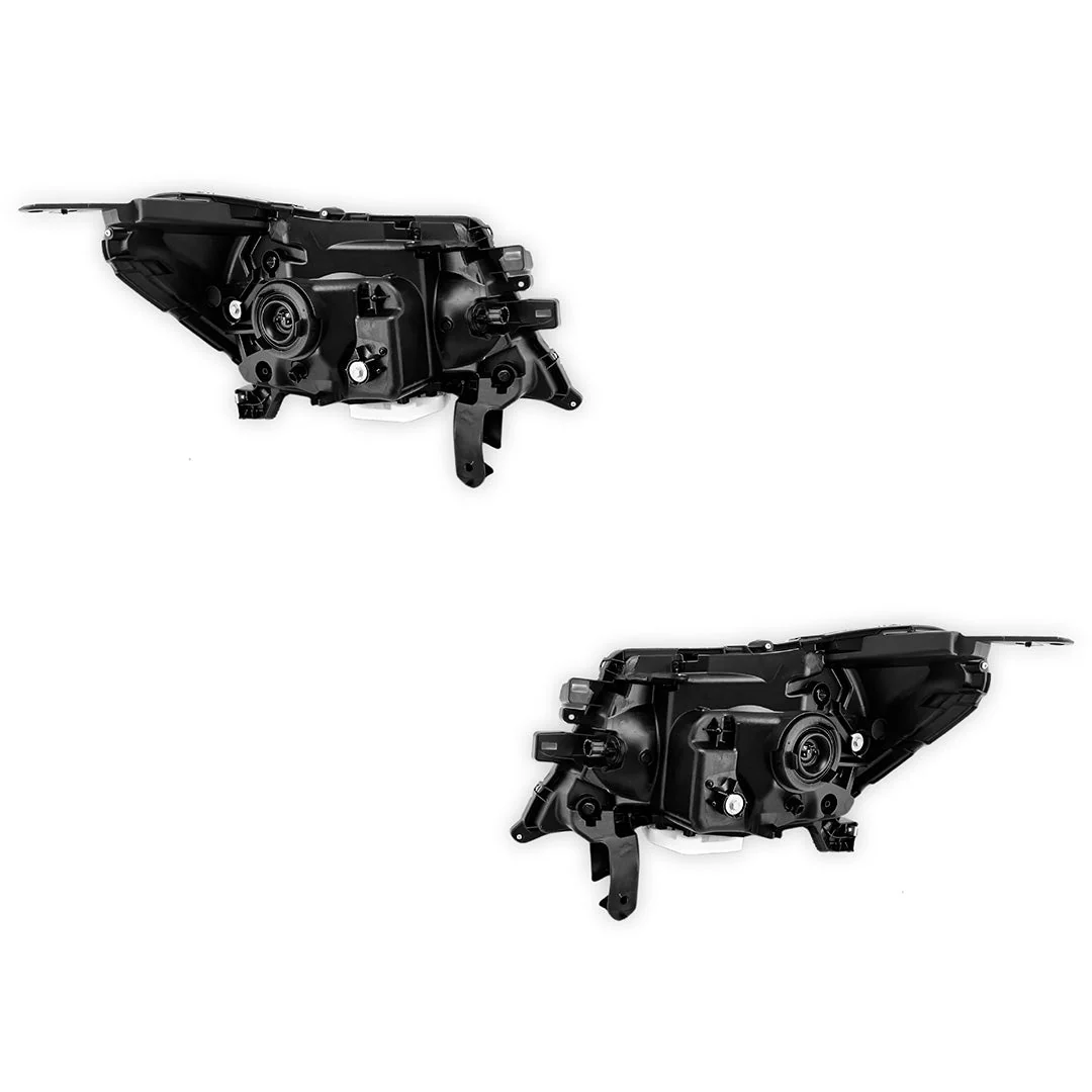 Nissan Navara D23 NP300 (2015 - 2021) Black LED OEM Style Headlights LH + RH - Image 3