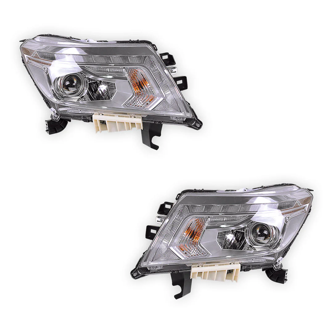 Nissan Navara D23 NP300 (2015 - 2021) Chrome LED OEM Style Headlights LH + RH - Image 2