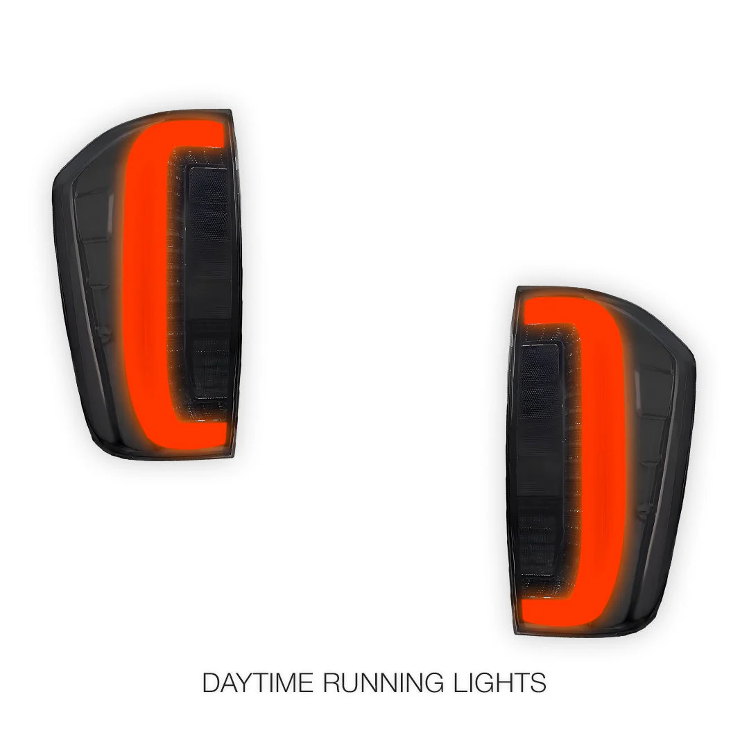 Nissan Navara D23 NP300 (2015 - 2021) Smoked Black Sequential 3D LED Stripe Bar Tail Lights LH + RH - Image 2