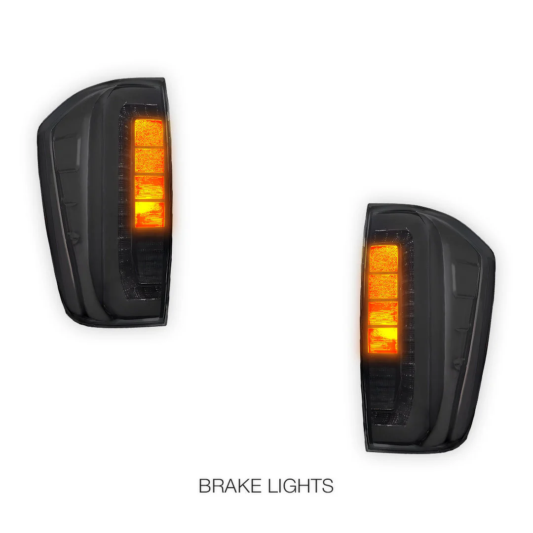 Nissan Navara D23 NP300 (2015 - 2021) Smoked Black Sequential 3D LED Stripe Bar Tail Lights LH + RH - Image 3