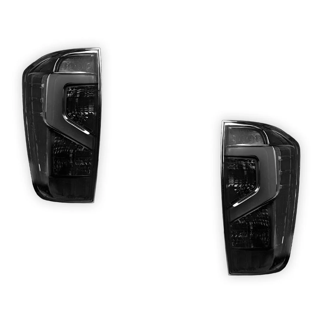 Nissan Navara D23 NP300 (2015 - 2025) Smoked Black Update Style 3D LED Stripe Bar Tail Lights LH + RH - Image 6