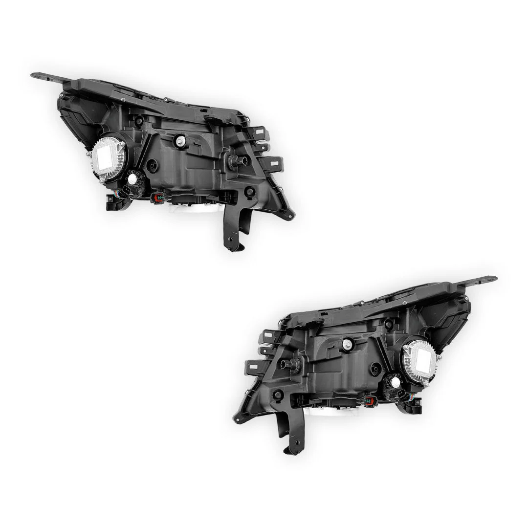 Nissan Navara D23 NP300 (2019 - 2025) Genuine Clear / Chrome LED Electric Headlights LH + RH - Image 3