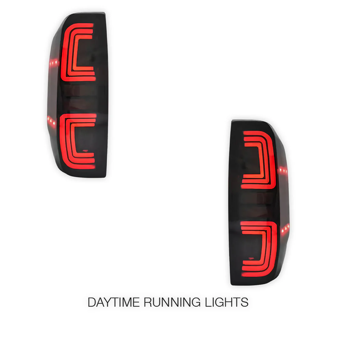 Nissan Navara D40 (2005 - 2015) Sequential Smoked Black LED Tail Lights LH + RH - Image 3