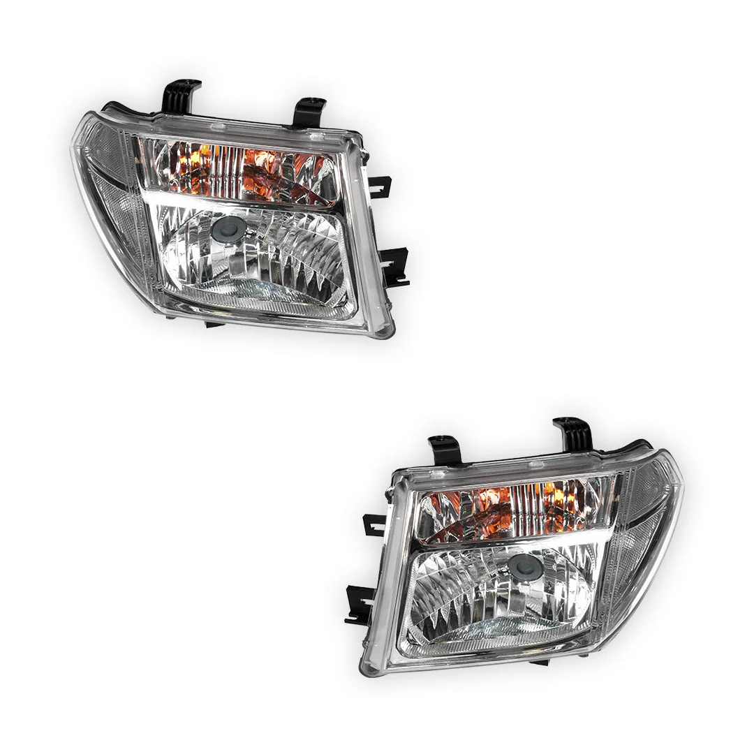 Nissan Navara D40 (2005 - 2015) Clear / Amber Headlights LH + RH - Image 5