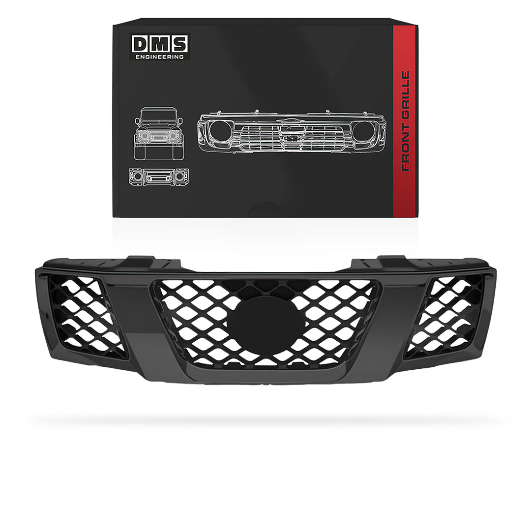 Nissan Navara D40 Thai Built (2005 - 2010) Black Front Centre Grille