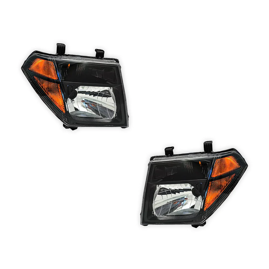 Nissan Navara D40 Thai Built (2008 - 2014) Black Headlights LH + RH - Image 2