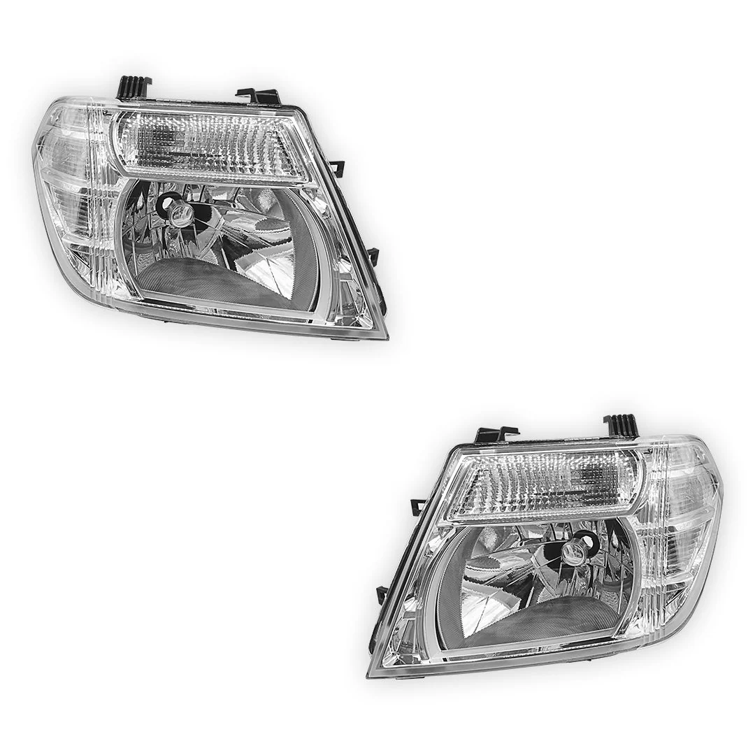 Nissan Pathfinder R51M Spain Built (2010 - 2013) Chrome Halogen OEM Style Headlights LH + RH - Image 2
