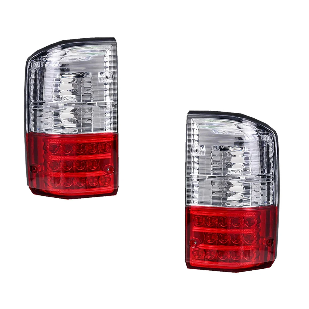 Nissan Patrol GQ (1988 - 1997) Clear and Red LED Tail Lights LH + RH - Image 2