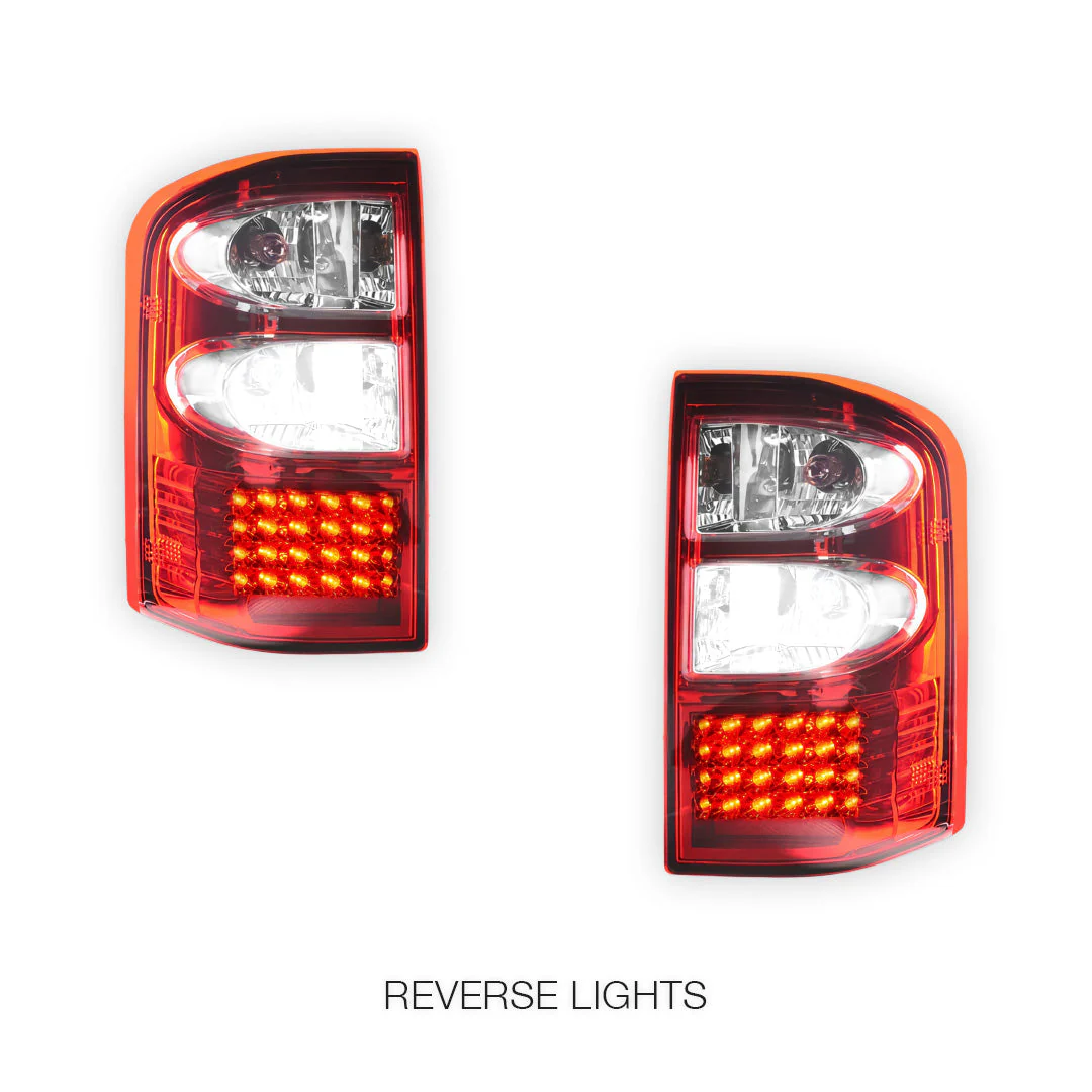 Nissan Patrol GU (1997 - 2004) Clear Red LED Tail Lights LH + RH - Image 5