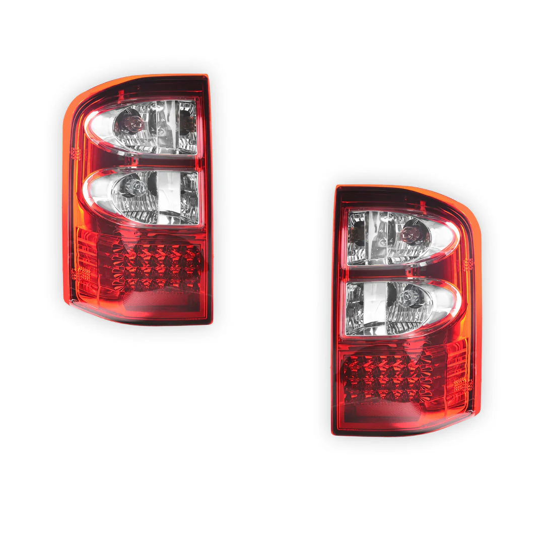 Nissan Patrol GU (1997 - 2004) Clear Red LED Tail Lights LH + RH - Image 6