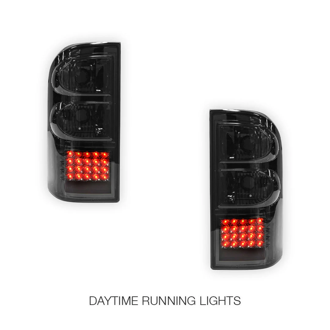 Nissan Patrol GU (1997 - 2004) Full Smoked LED Tail Lights LH + RH - Image 2