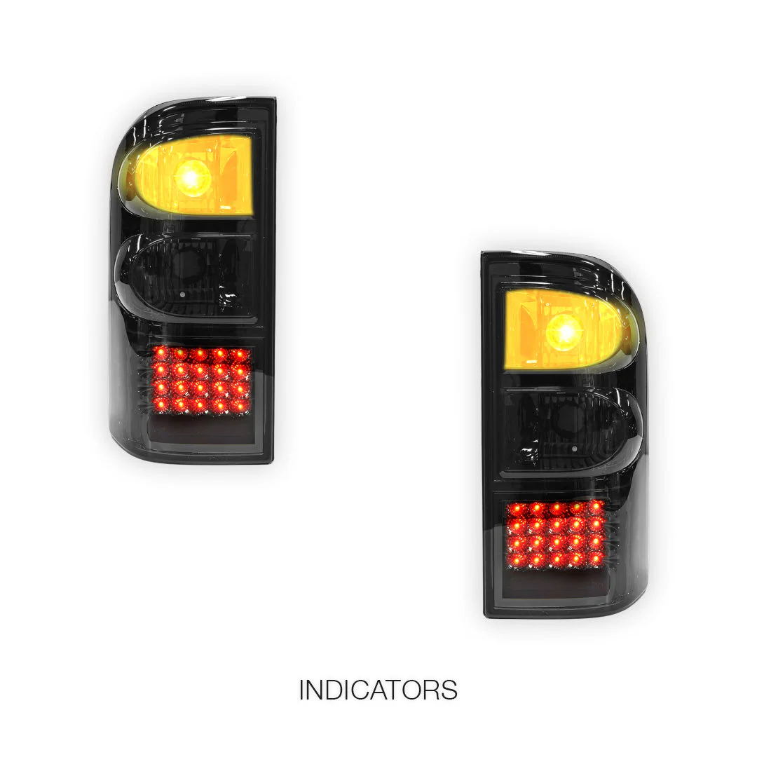 Nissan Patrol GU (1997 - 2004) Full Smoked LED Tail Lights LH + RH - Image 3