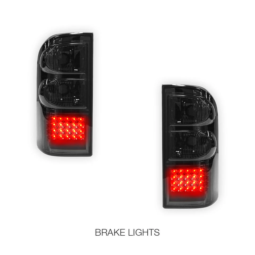 Nissan Patrol GU (1997 - 2004) Full Smoked LED Tail Lights LH + RH - Image 4