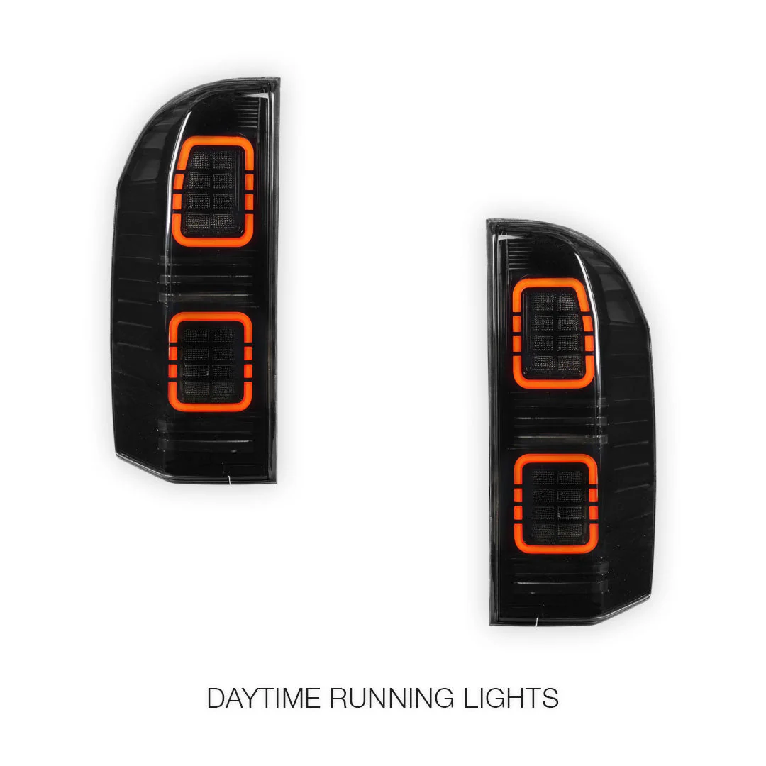 Nissan Patrol GU (2005 - 2016) Full Smoked Sequential LED Tail Lights LH + RH - Image 2