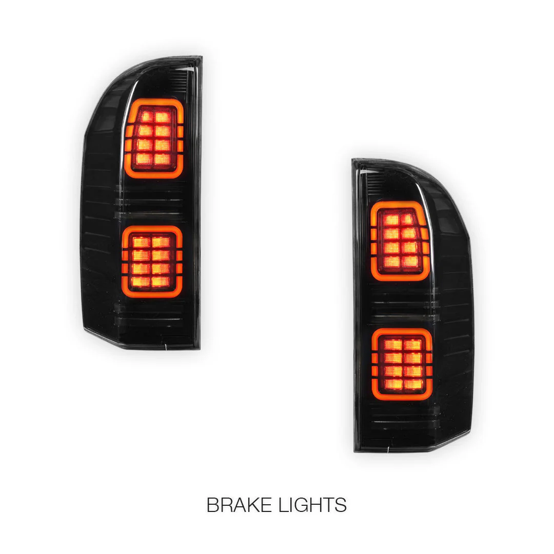 Nissan Patrol GU (2005 - 2016) Full Smoked Sequential LED Tail Lights LH + RH - Image 4