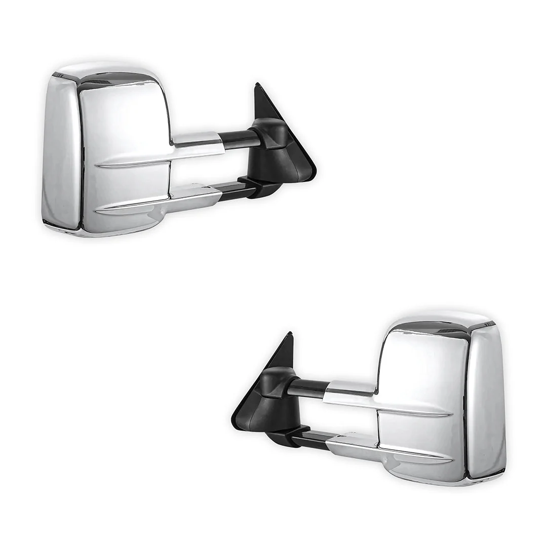 Nissan Patrol GU / Y61 / TY61 (1997 - 2016) Chrome Extendable Towing Side Mirrors - Image 3