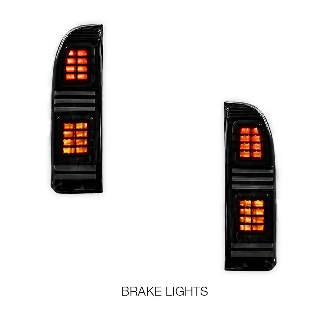 Nissan Patrol GU / Y61 Wagon (2004 - 2015) Sequential Smoked Full LED Tail Lights LH + RH - Image 2
