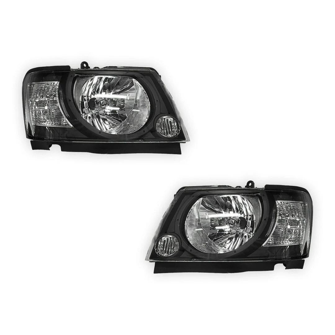 Nissan Patrol GU Y61 Wagon (2004 - 2016) Black OEM Style Headlights LH + RH - Image 2