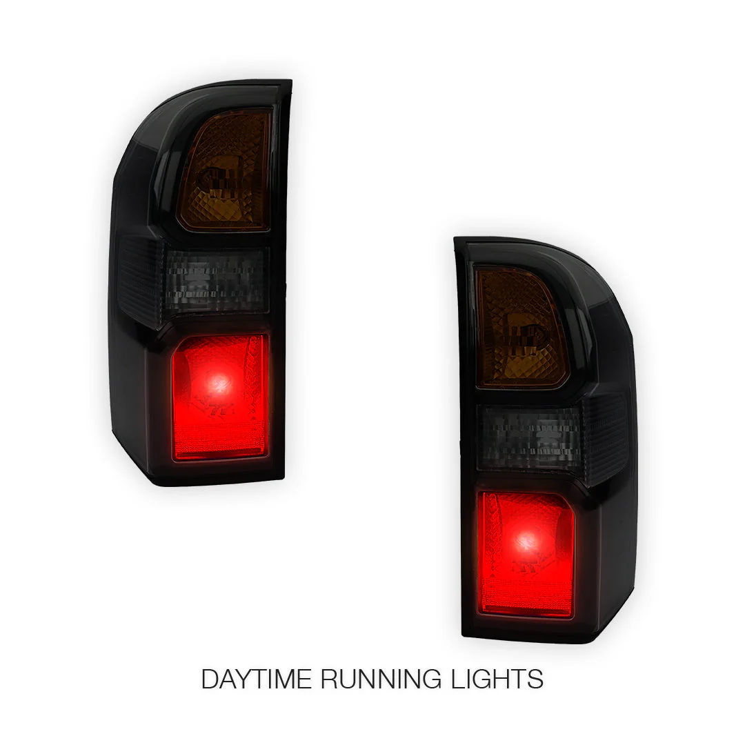 Nissan Patrol GU / Y61 Wagon (2004 - 2016) Dubai Style Black Tail Lights LH + RH - Image 2