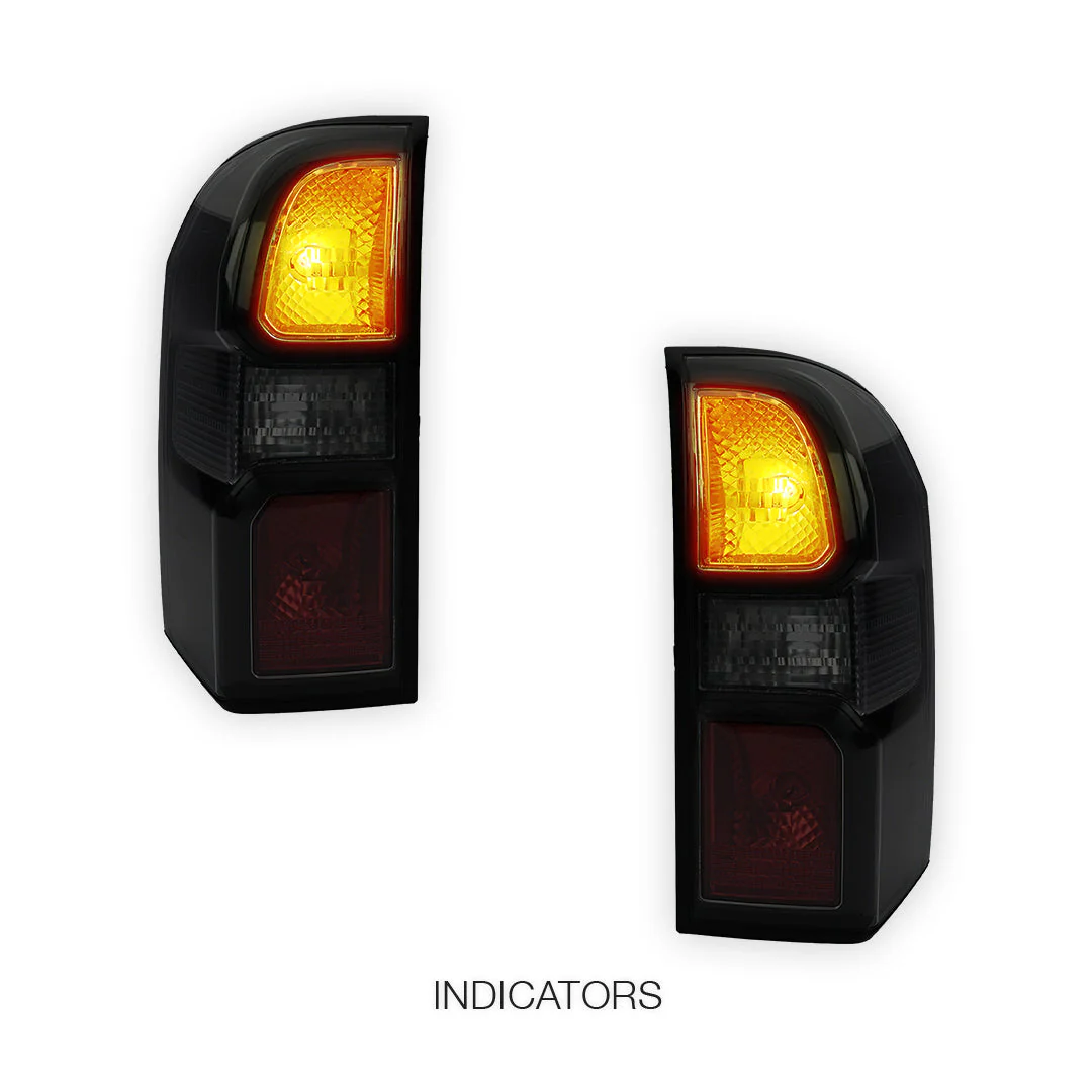 Nissan Patrol GU / Y61 Wagon (2004 - 2016) Dubai Style Black Tail Lights LH + RH - Image 3