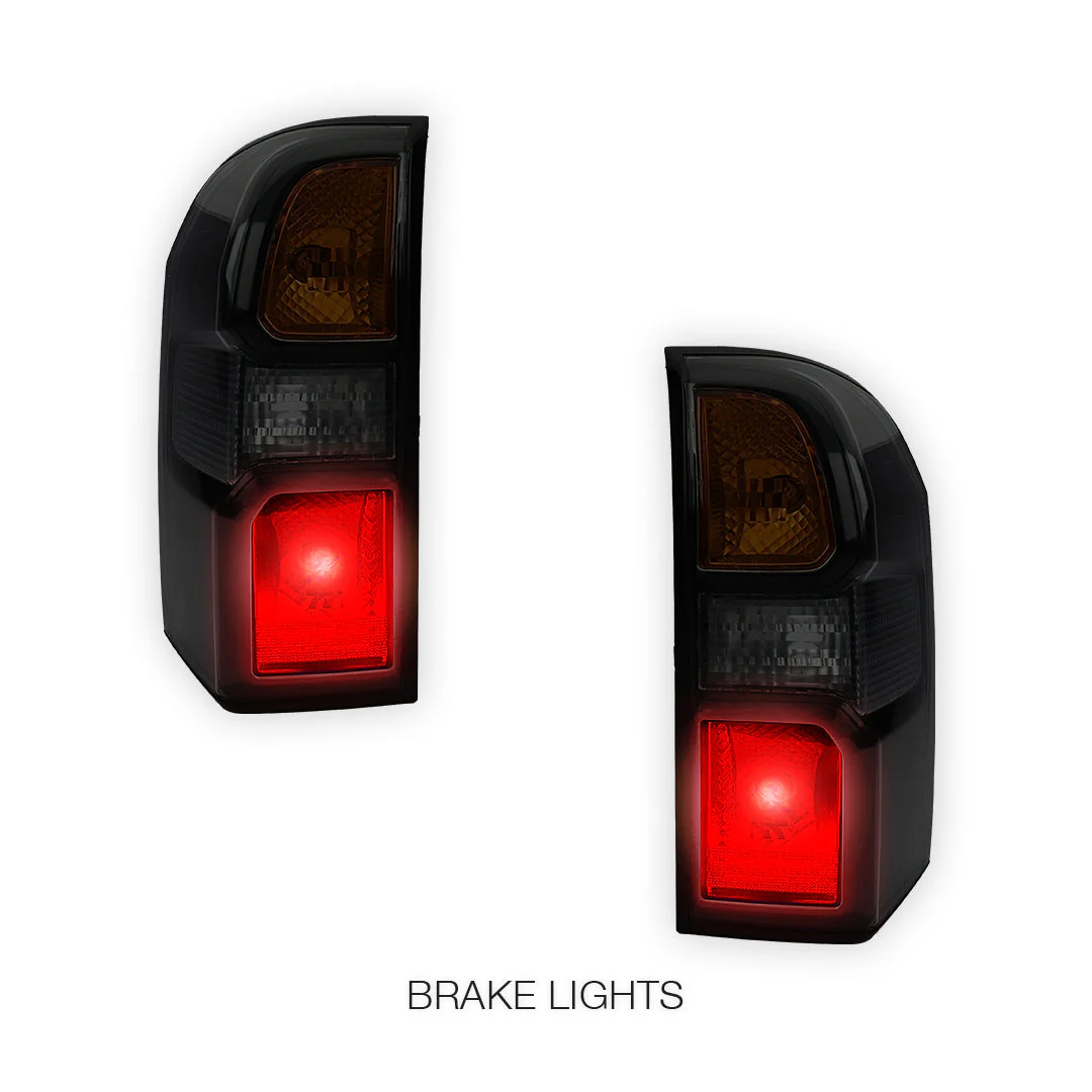 Nissan Patrol GU / Y61 Wagon (2004 - 2016) Dubai Style Black Tail Lights LH + RH - Image 4