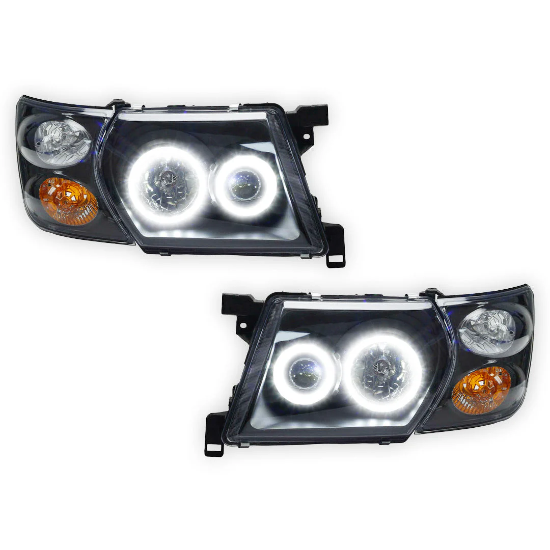 Nissan Patrol / Safari GU Y61 (1997 - 2007) Halo Angel Eyes Headlights LH + RH - Image 4