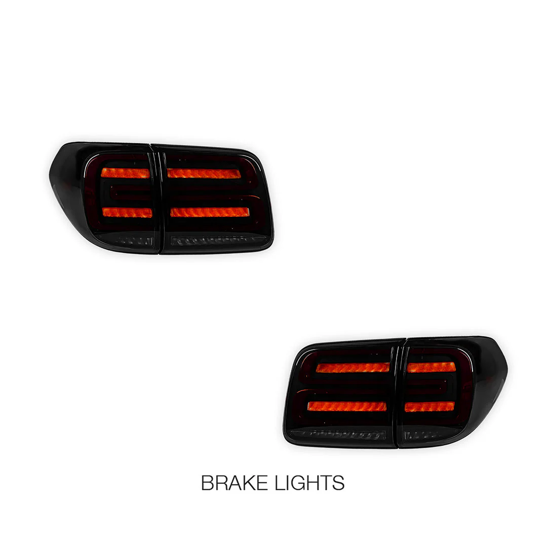 Nissan Patrol Y62 Wagon (2012 - 2019) Sequential Smoked Full LED Tail Lights LH + RH - Image 2