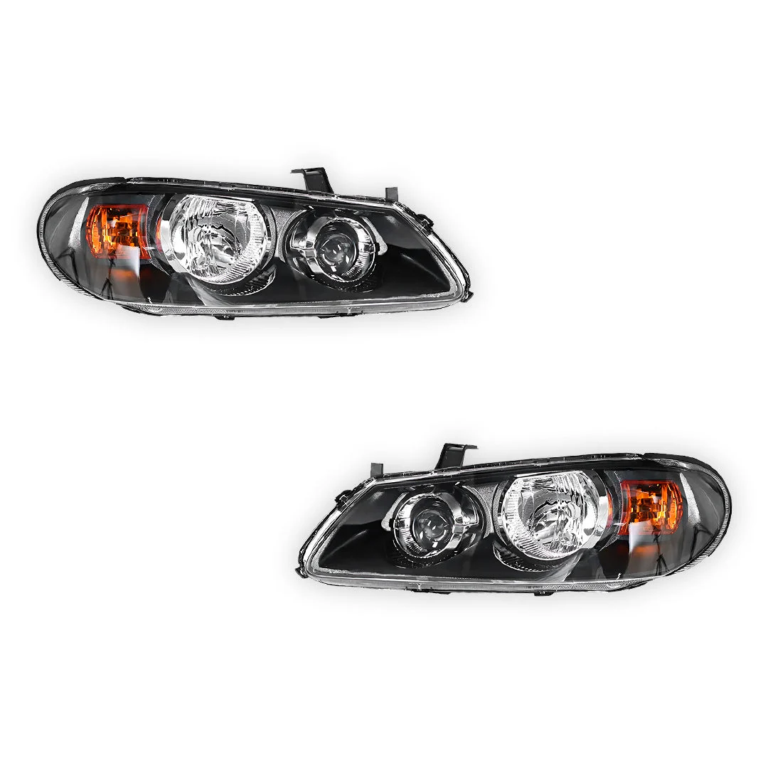 Nissan Pulsar N16 Hatch (2003 - 2005) Black Headlights LH + RH - Image 2