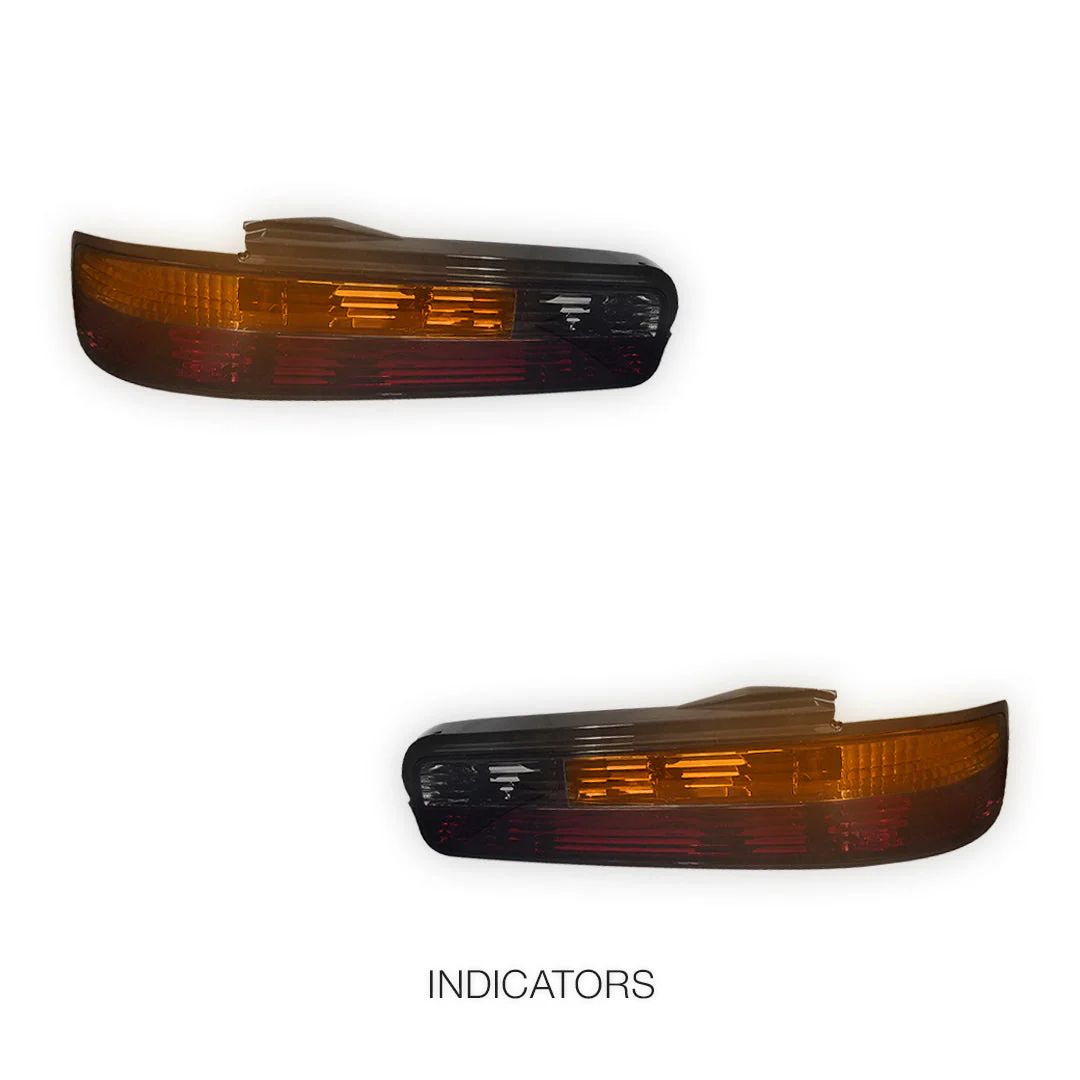 Nissan Silvia S13 (1988 - 1993) JDM Smoked Red Halogen Tail Lights LH + RH - Image 3
