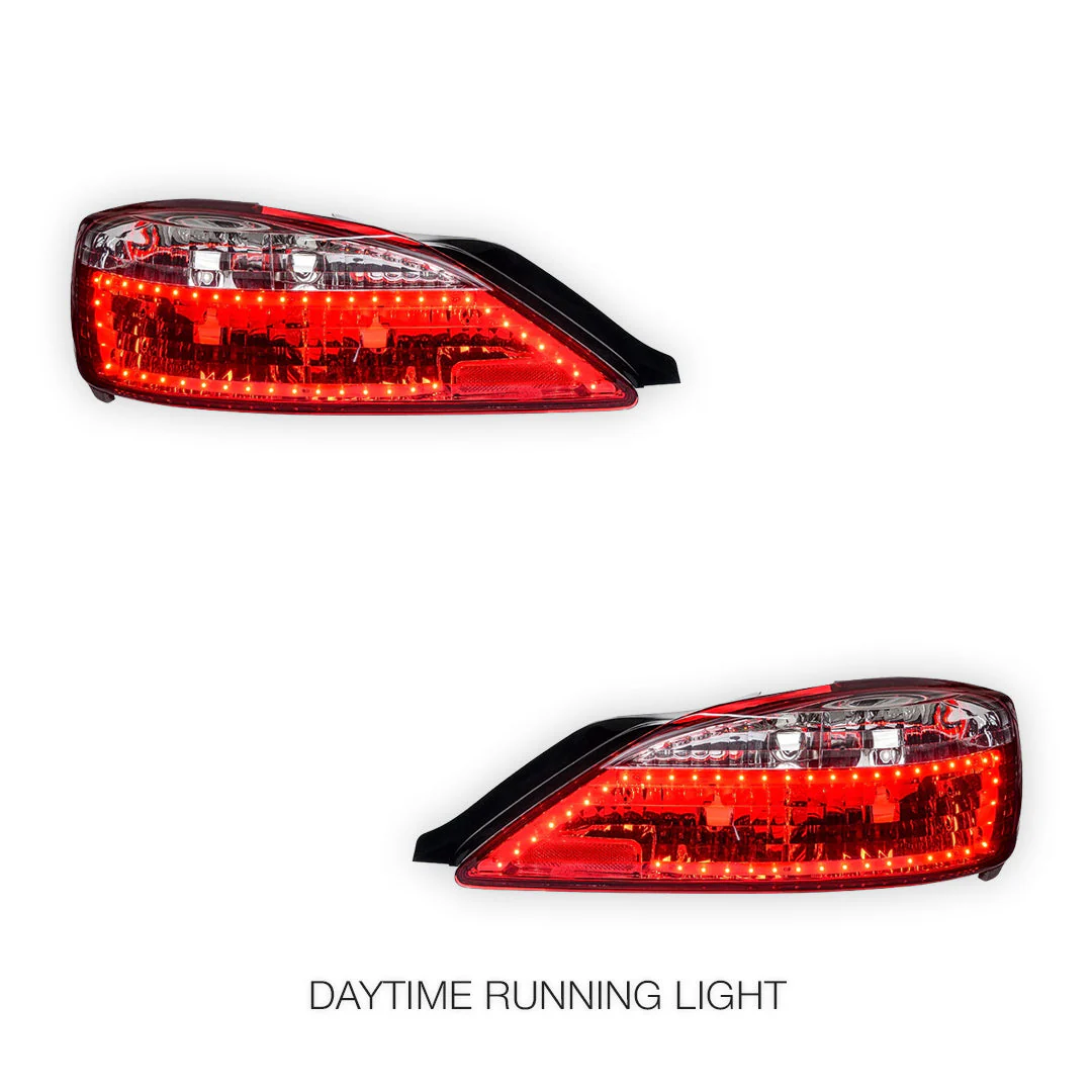 Nissan Silvia S15 (1999 - 2001) Crystal Eye Clear Red LED Tail Lights LH + RH - Image 2