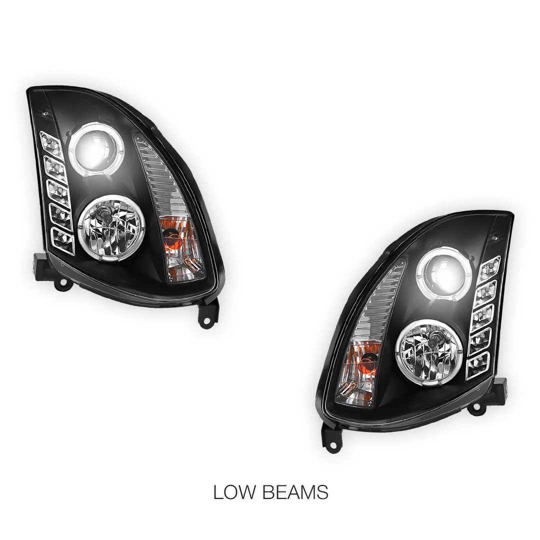 Nissan Skyline V35 (2001- 2006) LED DRL Projector Headlights LH + RH - Image 11