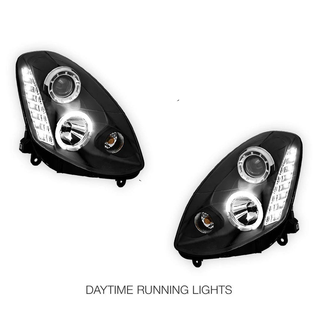 Nissan Skyline V35 (2001- 2006) LED DRL Projector Headlights LH + RH - Image 3