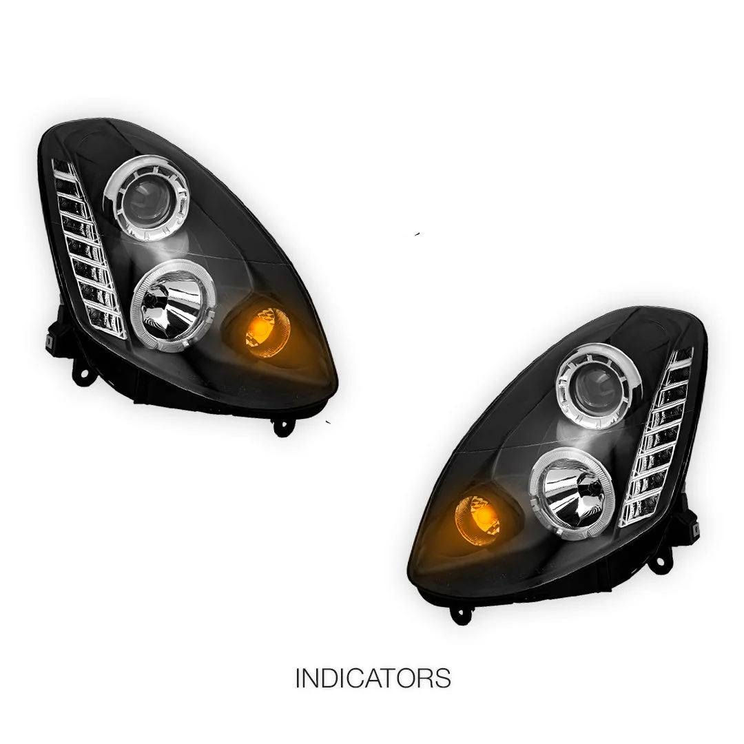 Nissan Skyline V35 (2001- 2006) LED DRL Projector Headlights LH + RH - Image 4