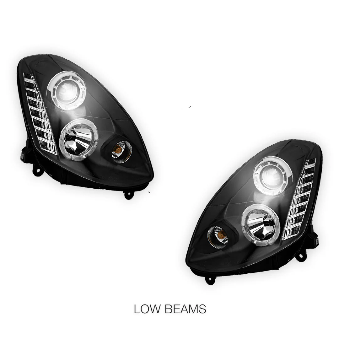 Nissan Skyline V35 (2001- 2006) LED DRL Projector Headlights LH + RH - Image 5