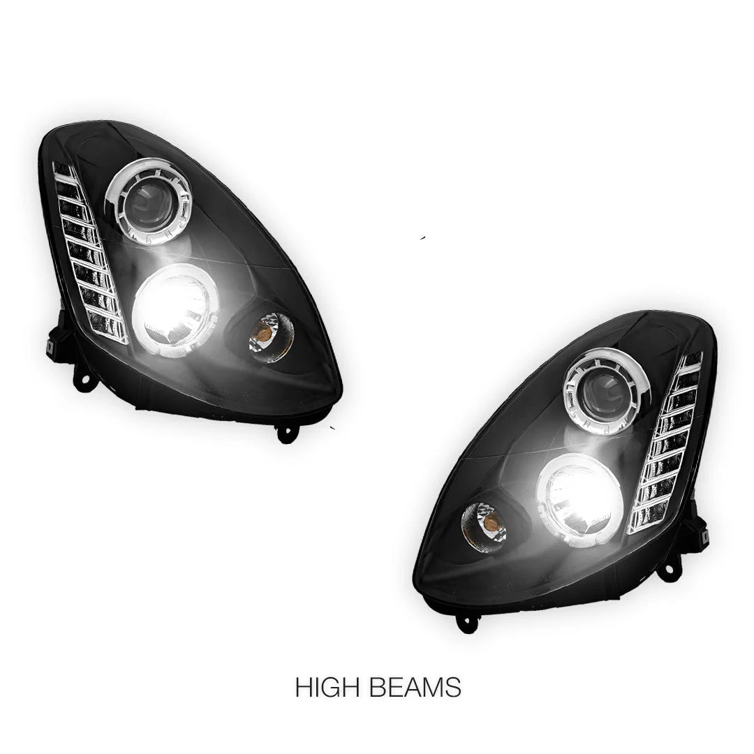 Nissan Skyline V35 (2001- 2006) LED DRL Projector Headlights LH + RH - Image 6