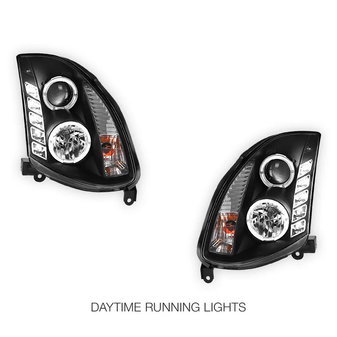 Nissan Skyline V35 (2001- 2006) LED DRL Projector Headlights LH + RH - Image 9