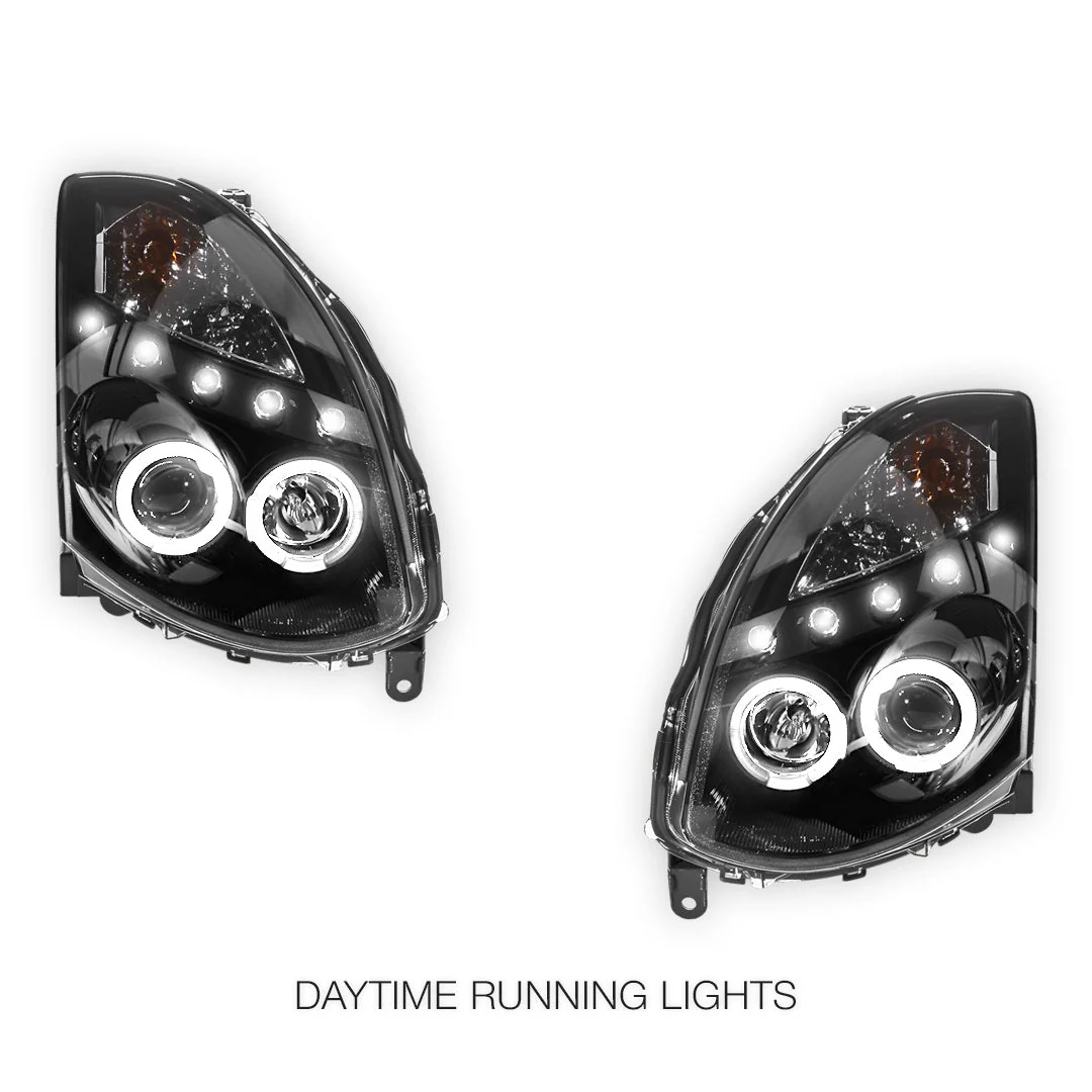 Nissan Skyline V35 (2003- 2008) LED DRL Angel-Eyes Projector Headlights LH + RH - Image 3