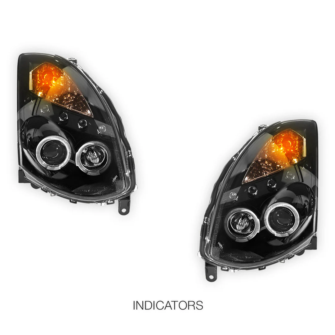 Nissan Skyline V35 (2003- 2008) LED DRL Angel-Eyes Projector Headlights LH + RH - Image 4
