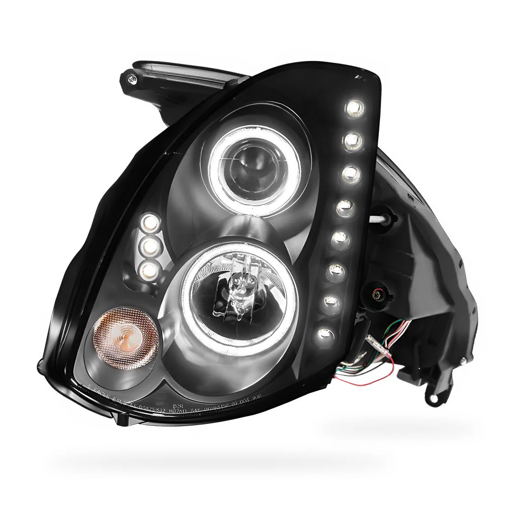 Nissan Skyline V35 (2003- 2008) LED DRL Angel-Eyes Projector Headlights LH + RH - Image 7