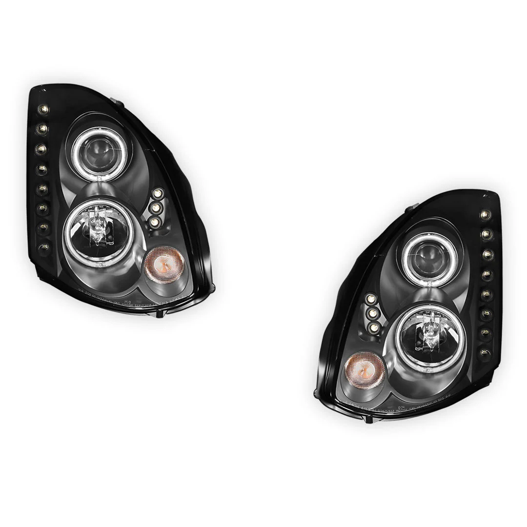 Nissan Skyline V35 (2003- 2008) LED DRL Angel-Eyes Projector Headlights LH + RH - Image 8