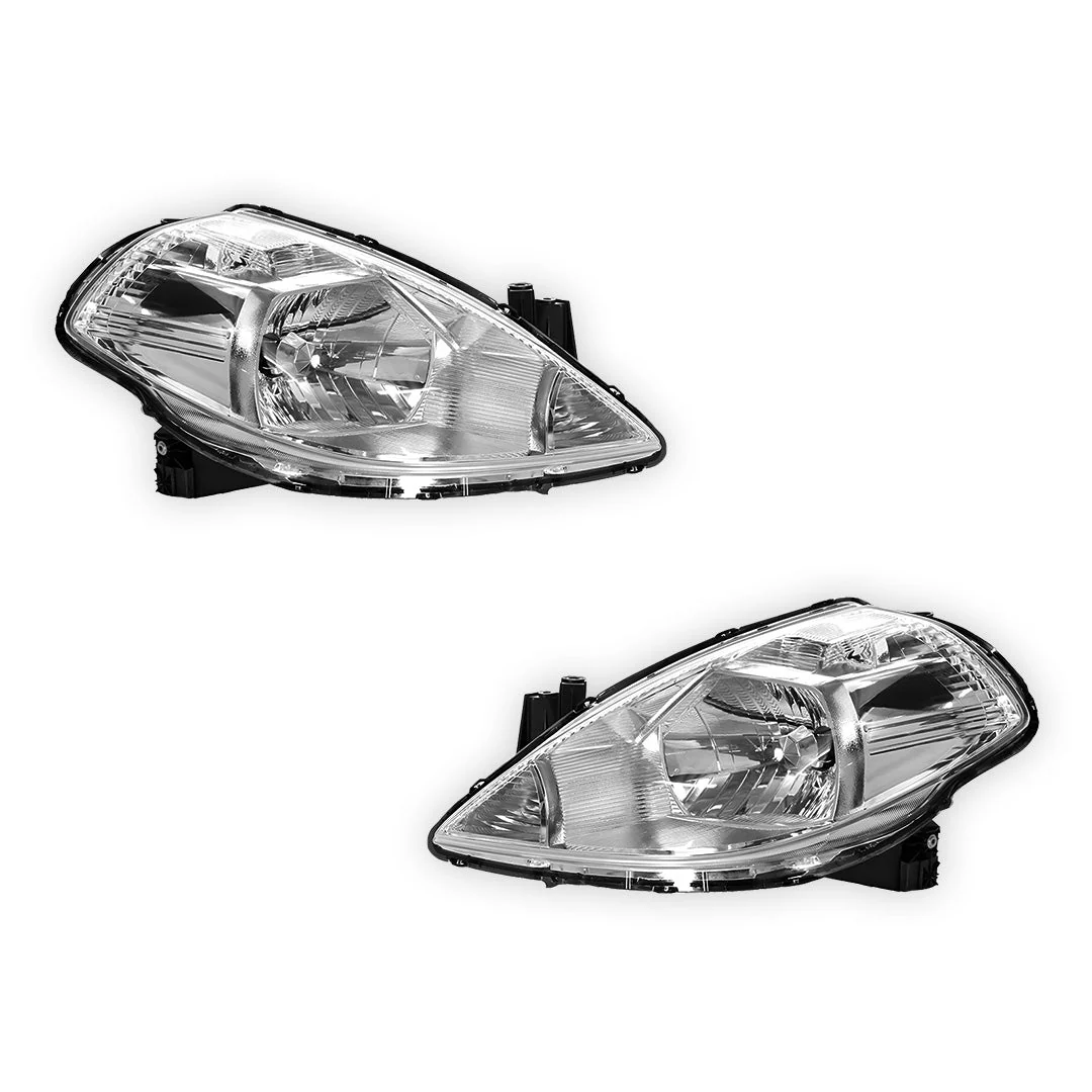 Nissan Tiida C11 (2006 - 2009) Chrome Headlights LH + RH - Image 2