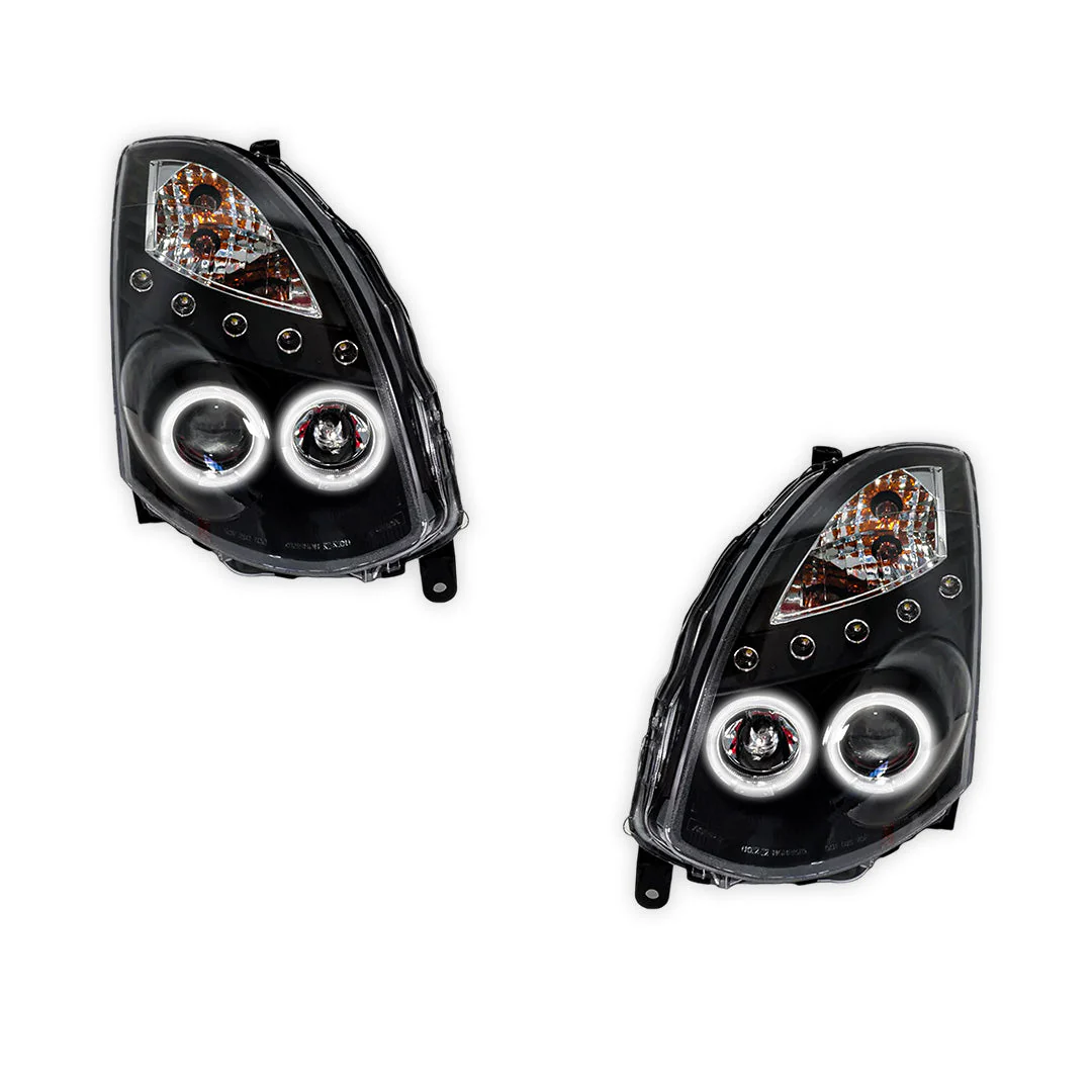 Nissan Skyline V35 350GT Coupe (2001 - 2007) Angel Eyes Projector Headlights LH + RH - Image 2