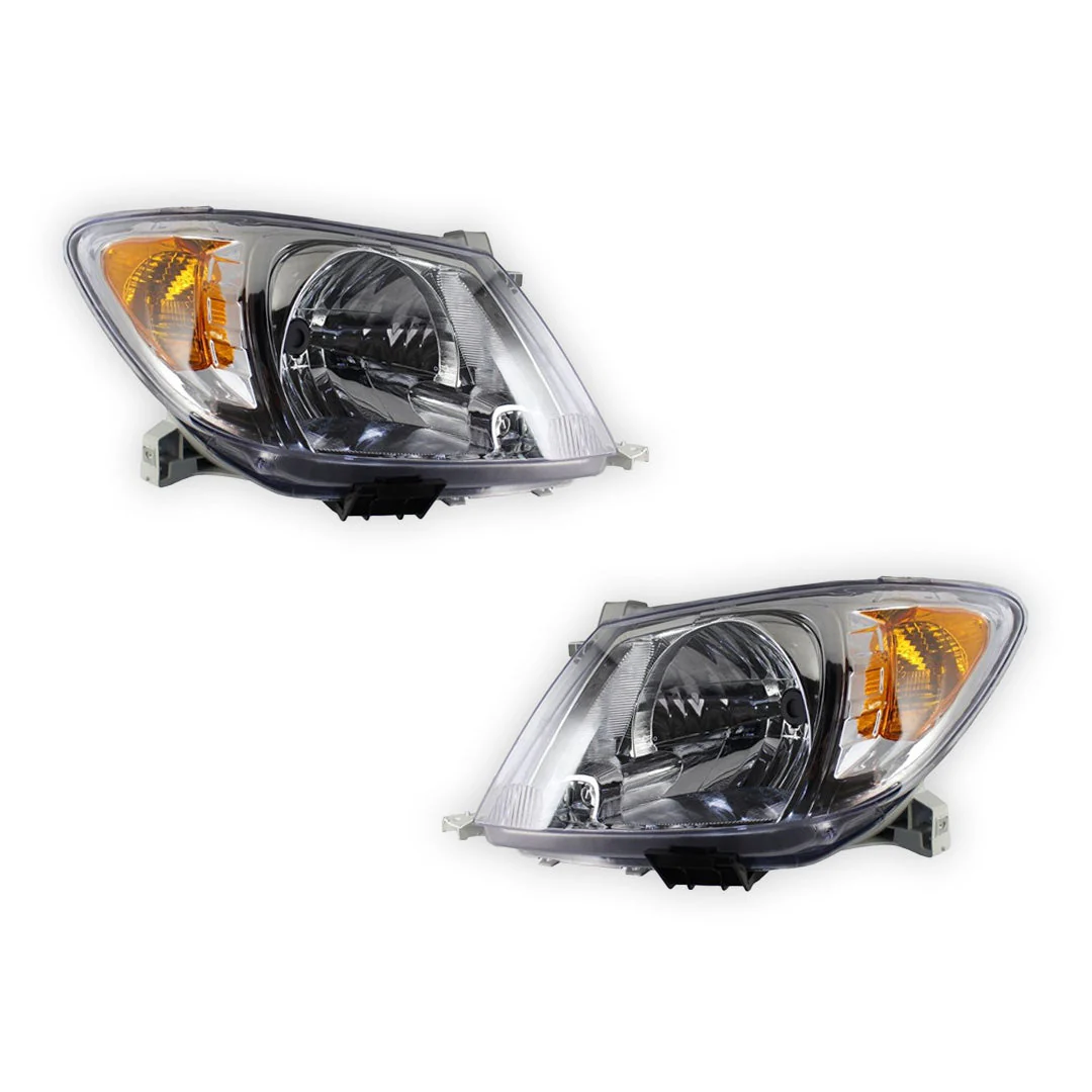Toyota Hilux N70 (2005 - 2011) Clear / Amber OEM Style Headlights LH + RH - Image 3